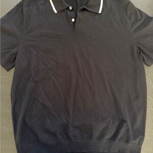 Theory Men's Black Polo Shirt